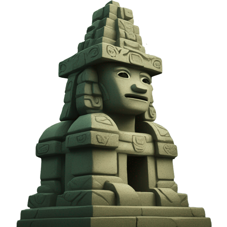 ancient rainforest temple statue  emoji