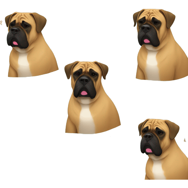 Bullmastiff with christmastree emoji