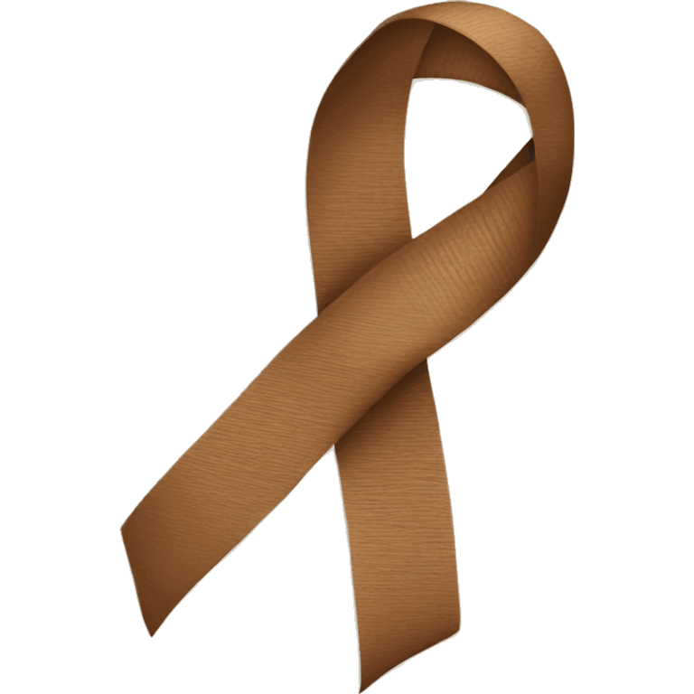 Brown ribbon emoji