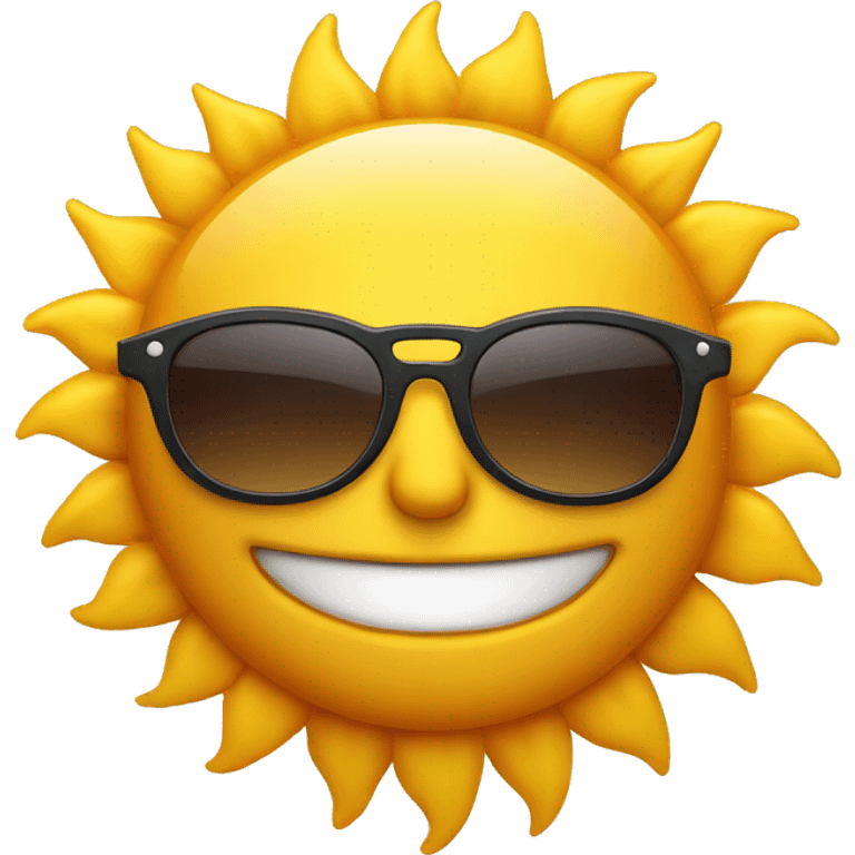 The sun wearing sunglasses emoji