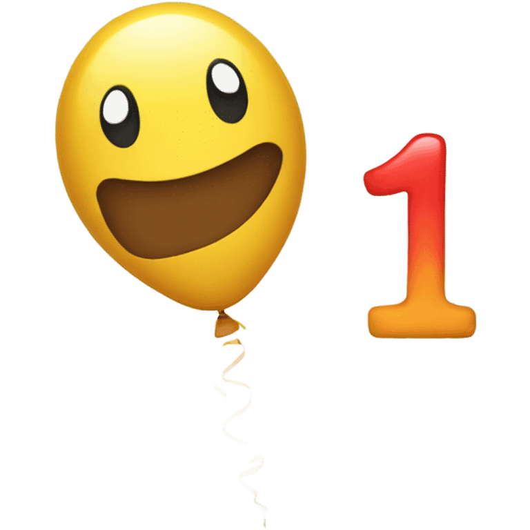 Number 1 balloon emoji