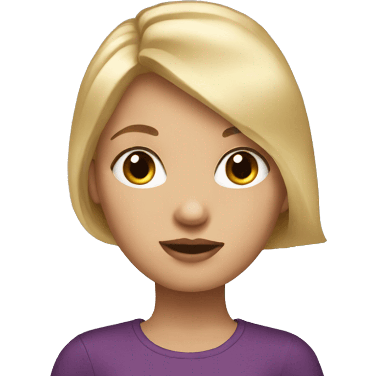 blonde girl with big head called ava  emoji