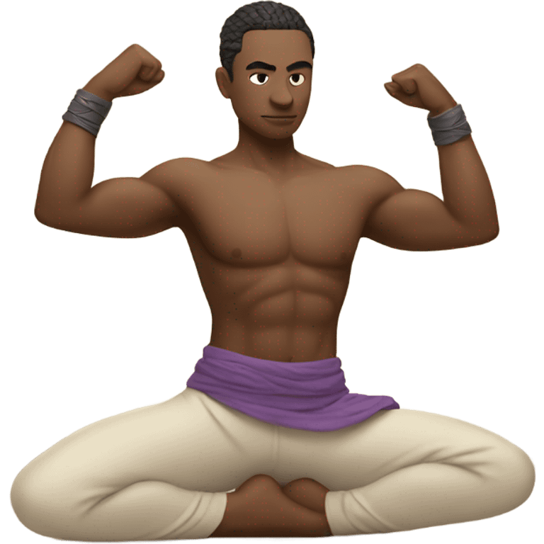 Warrior pose yoga emoji