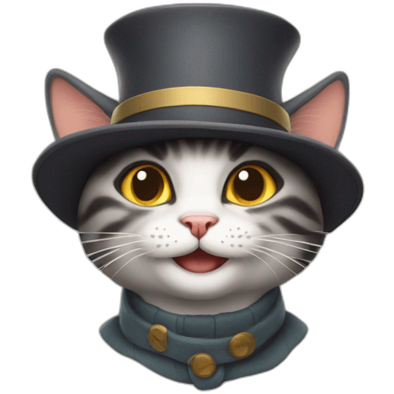 Happy Cat in a hat emoji