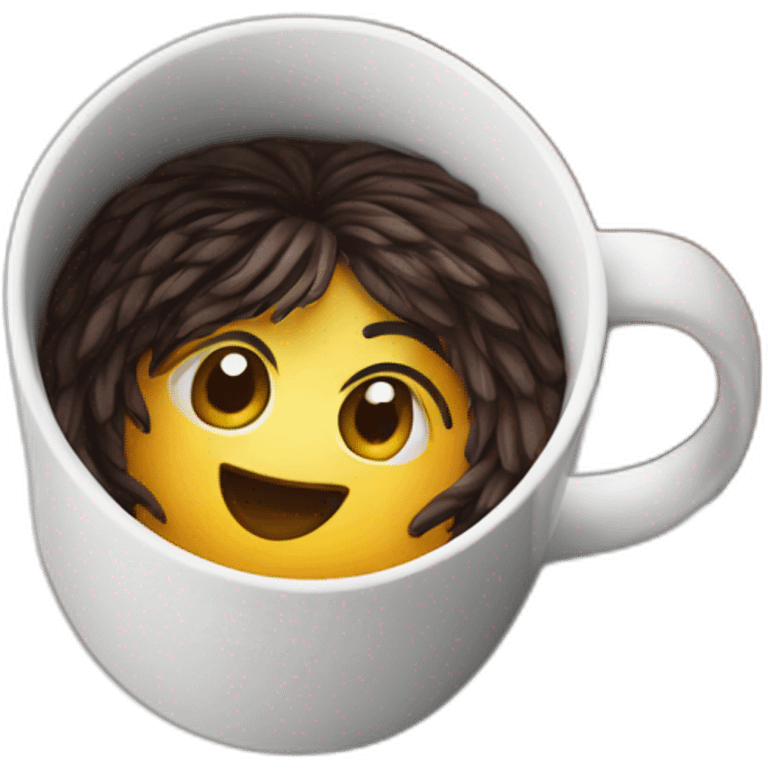 A beautiful mug on a book emoji