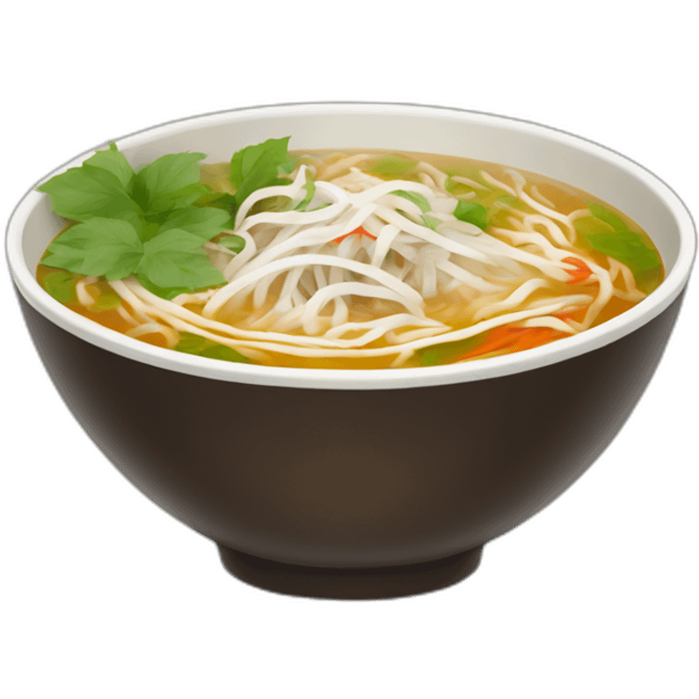 bowl of hot pho emoji