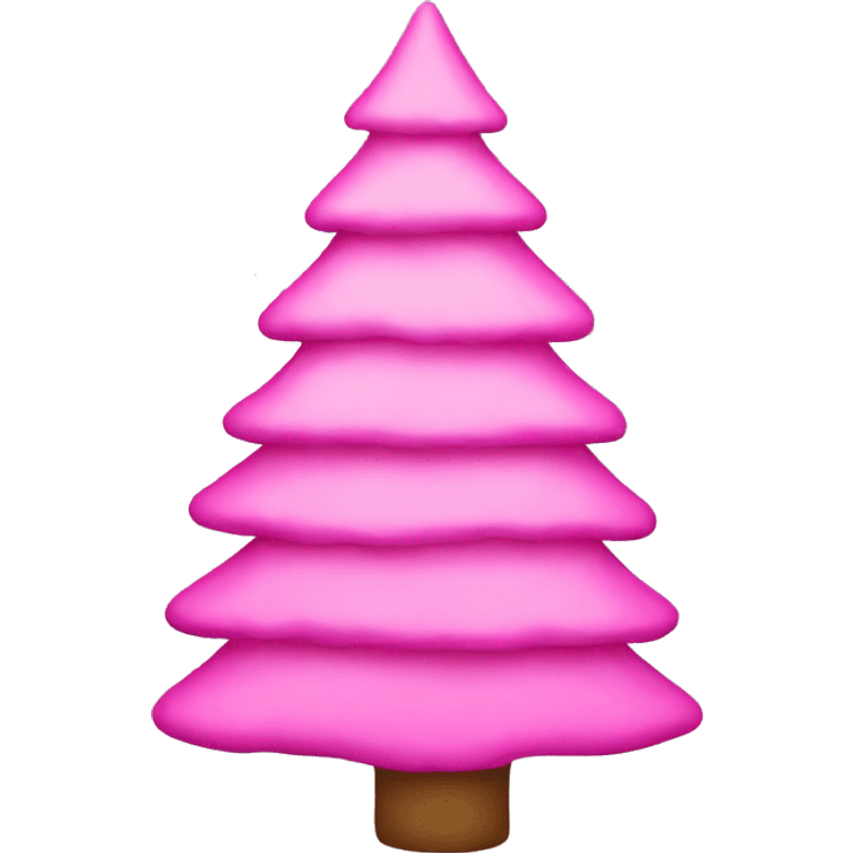 Pink Christmas tree emoji