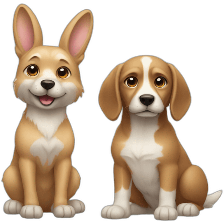 chien and rabbit emoji