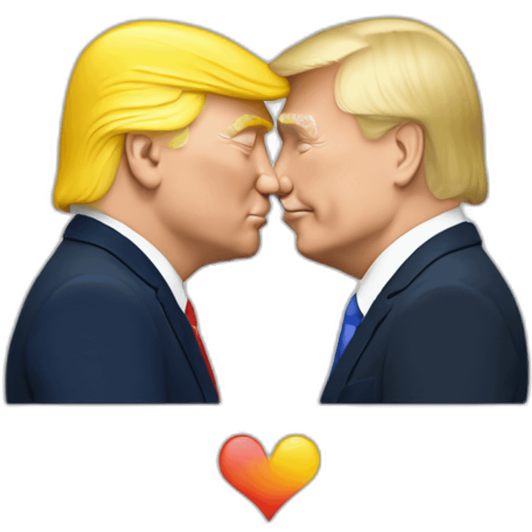 trump-and-putin-kissing,-lgbtq+ friendly, positivity, inclusiveness emoji