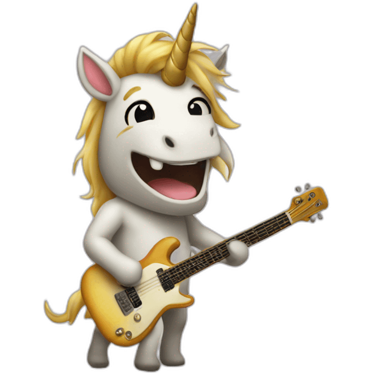 naked licorn guitarist emoji