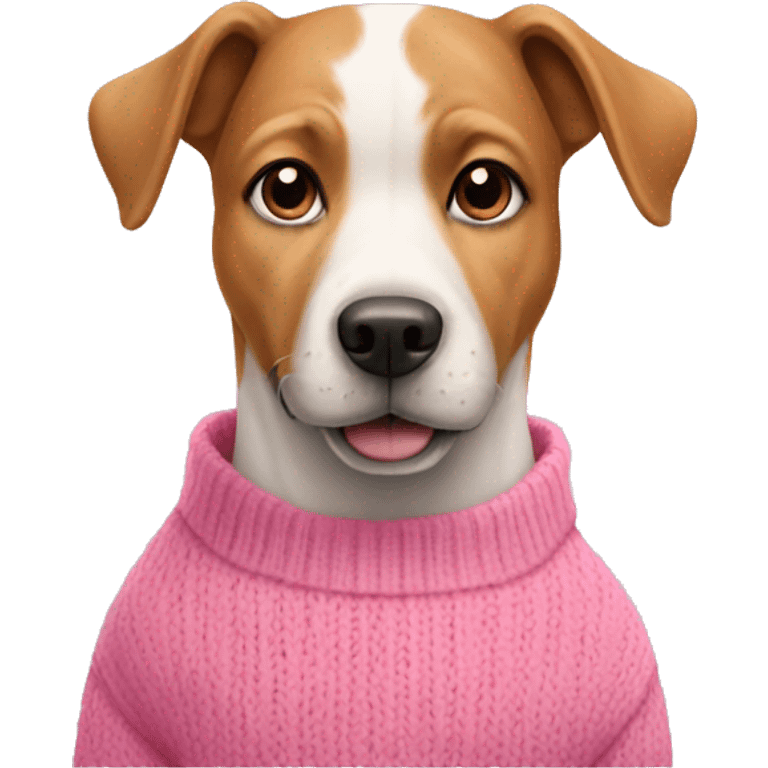 Dog wearing pink sweater  emoji