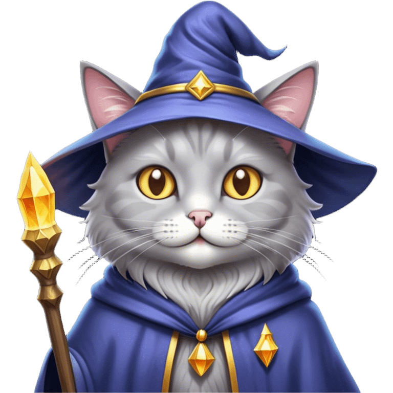 Cat wizard emoji