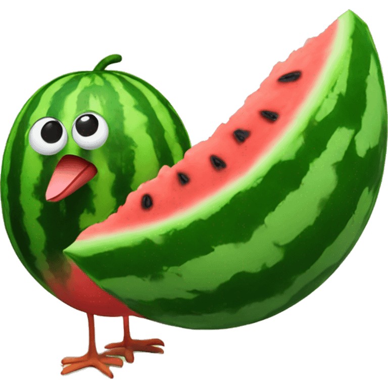 Watermelon and chicken  emoji