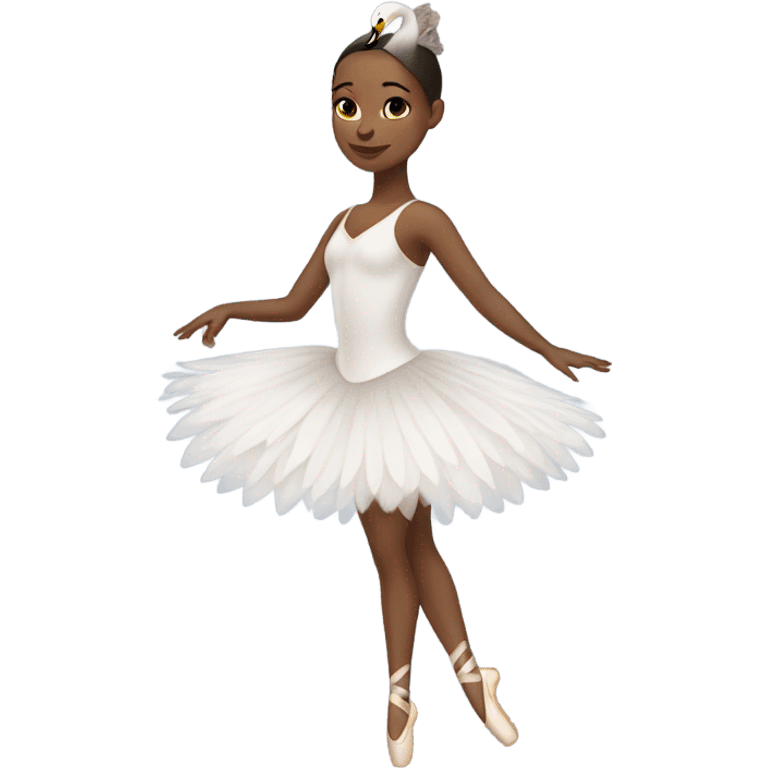 Ballerina with swan dress  emoji