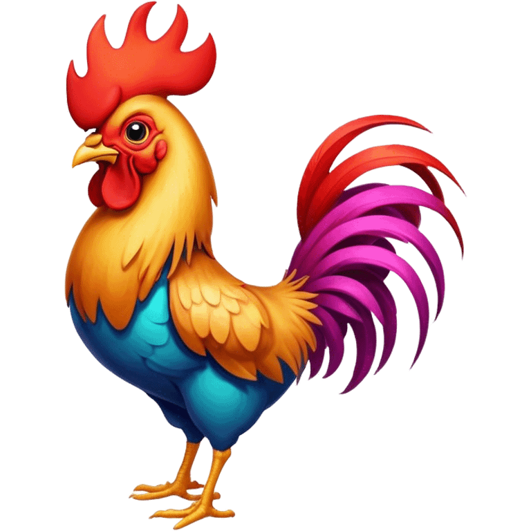 Puffed-up rooster  emoji