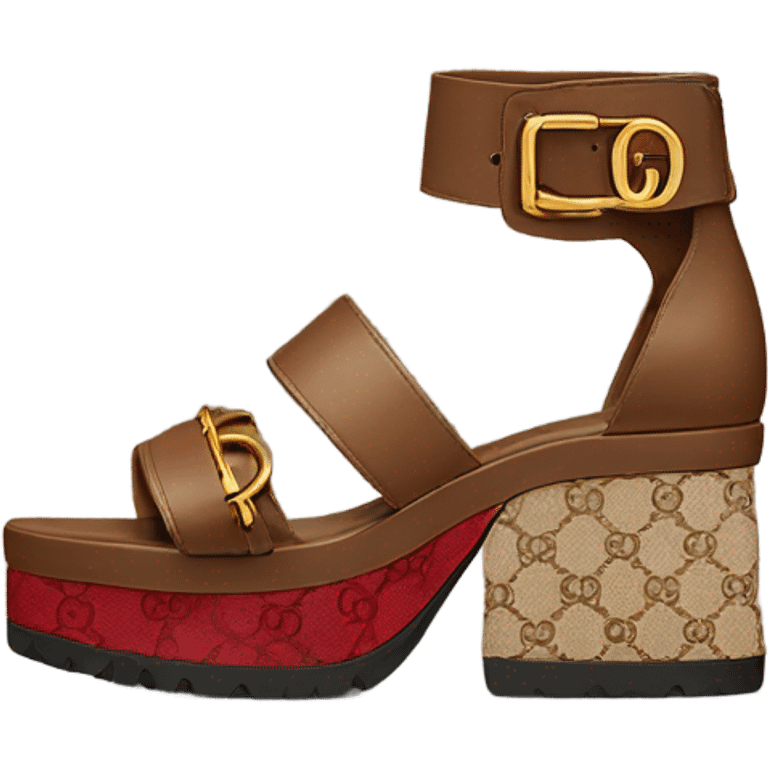 Platform Gucci sandals brown  emoji