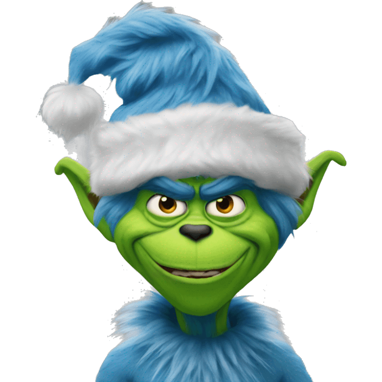 The blue grinch  emoji