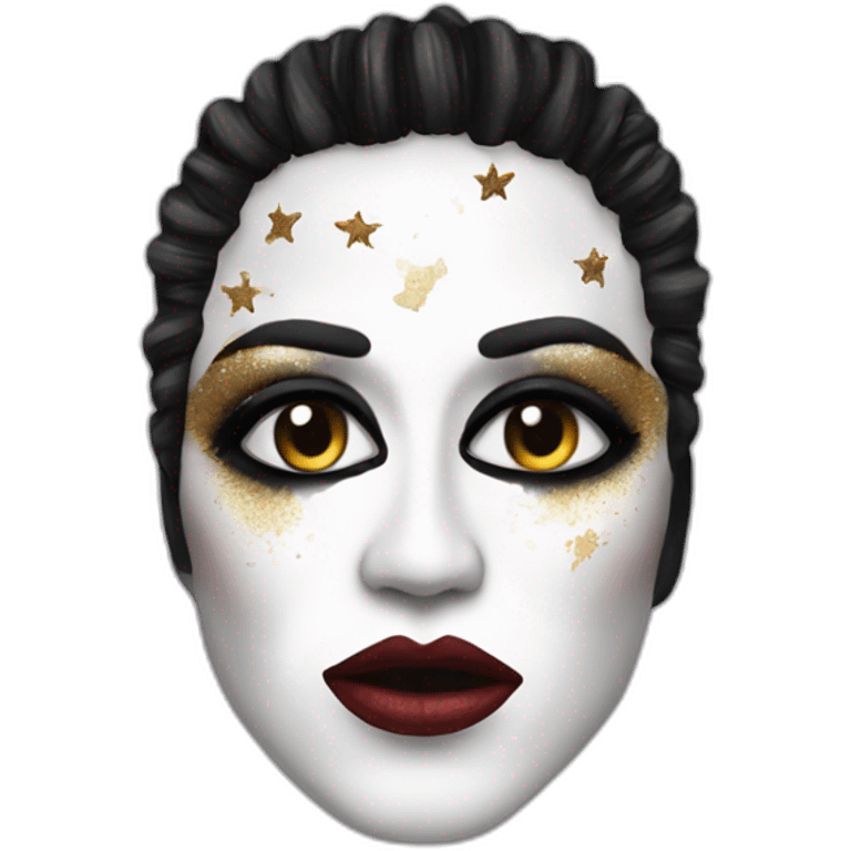 The Starchild from Kiss with makeup emoji