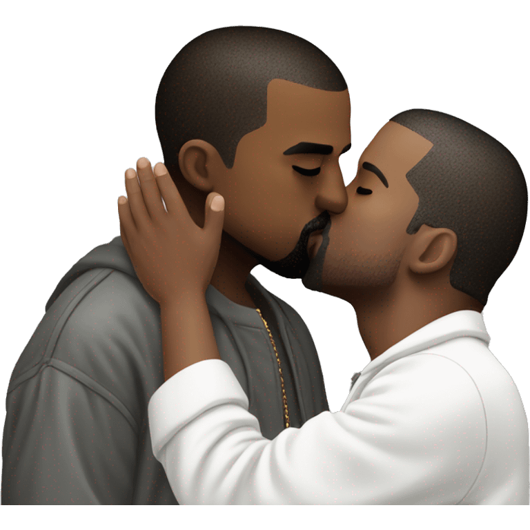 kanye west kissing himself emoji