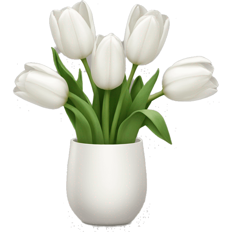 White tulips  emoji