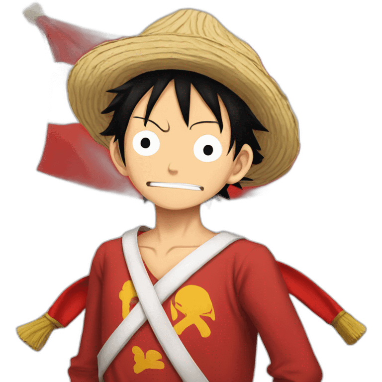 Monkey d luffy communist flag emoji