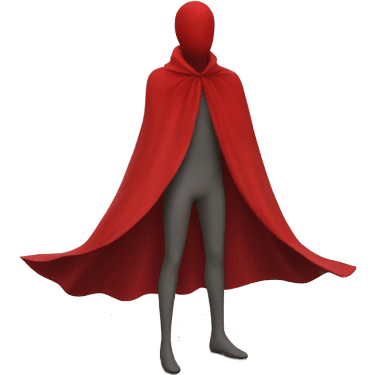 faceless mannequin flapping red cape emoji