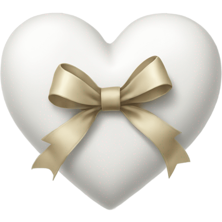 white heart with a bow emoji