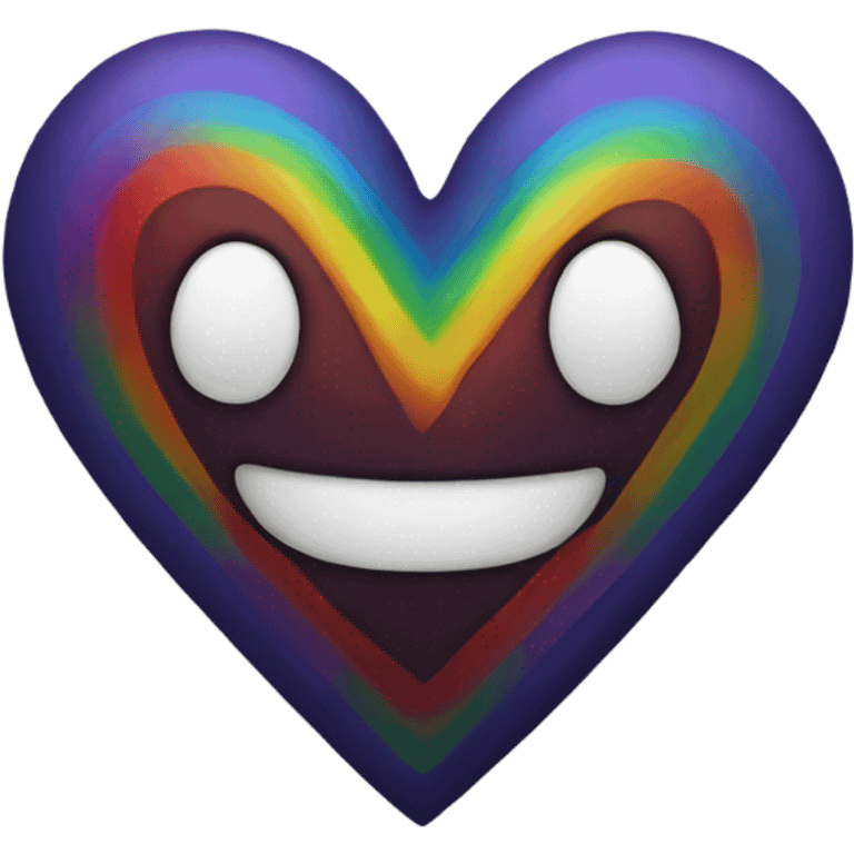 Dark rainbow heart  emoji