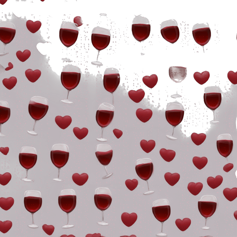 Red wine heart emoji