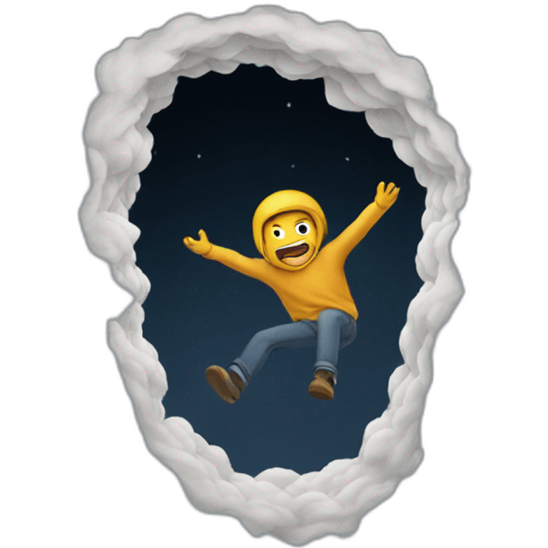 man falling into a void emoji