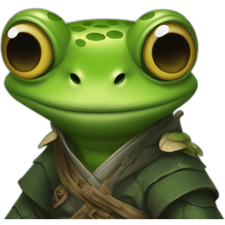 Frog Samourai emoji