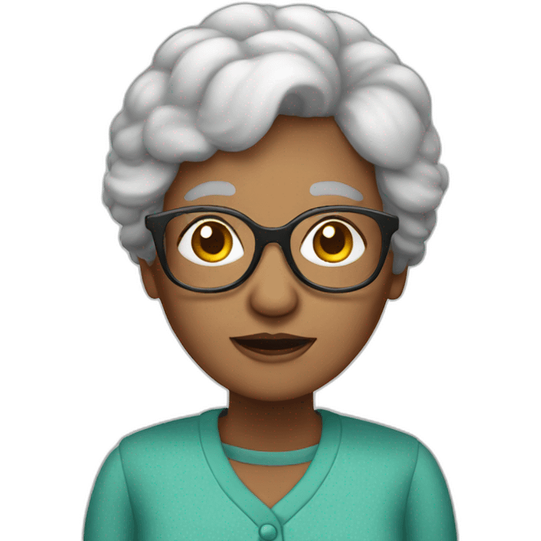 granny with glasses emoji