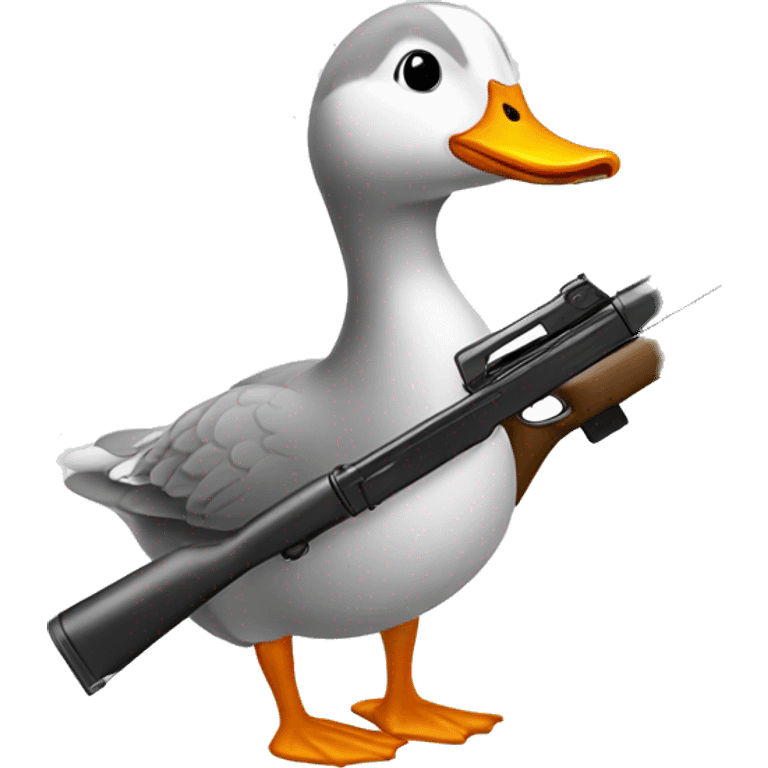 Goose goose duck with gun emoji