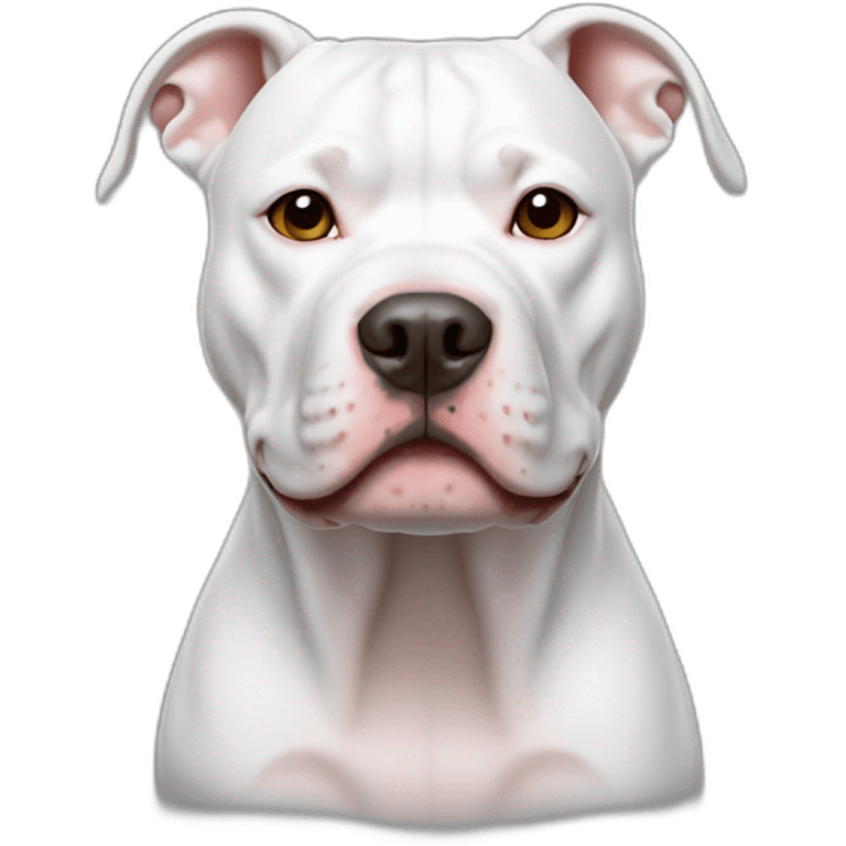 Pitbull blanco enojado emoji