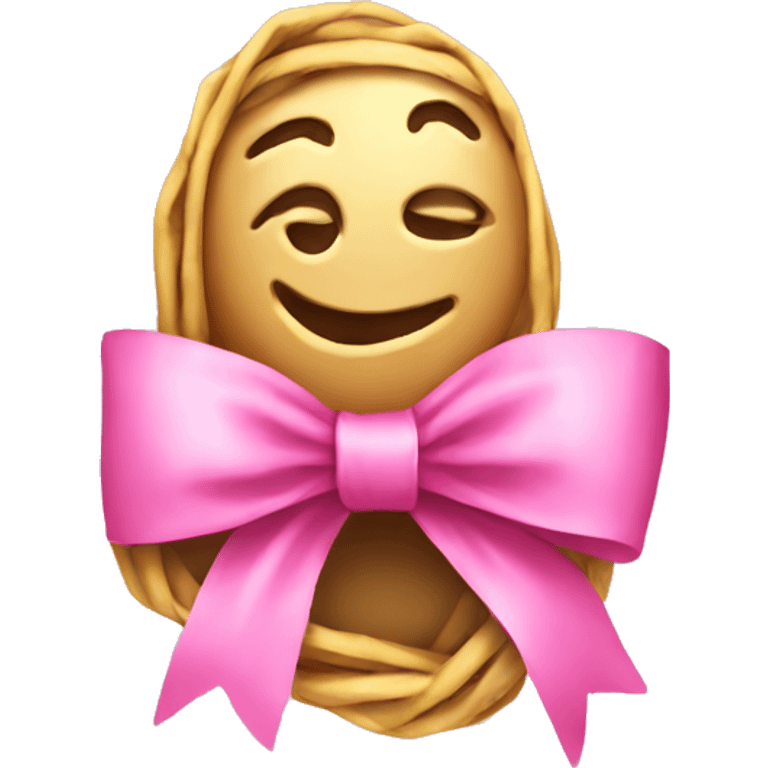 money wrapped in pink bow emoji