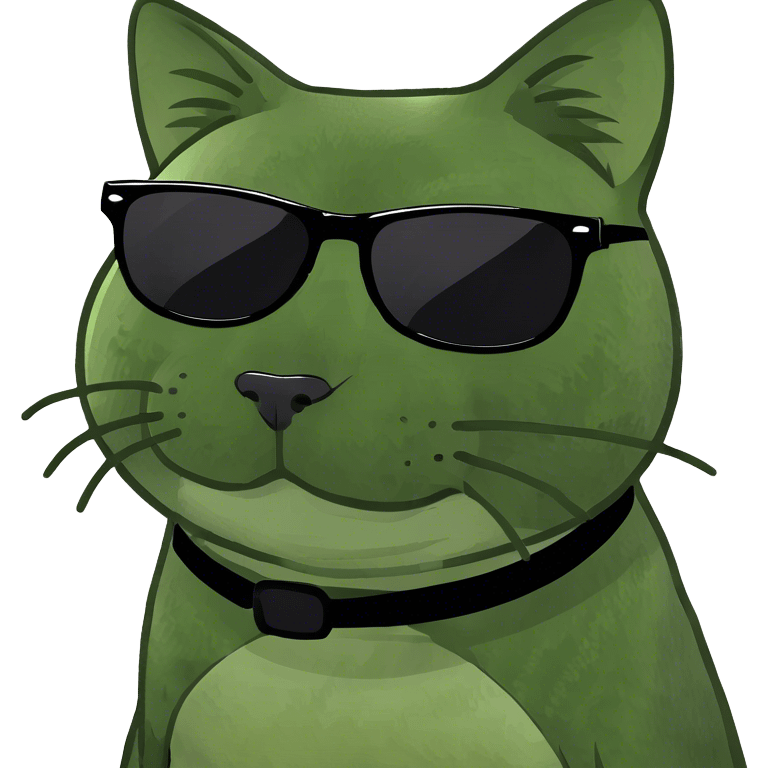 Cat with sunglasses emoji