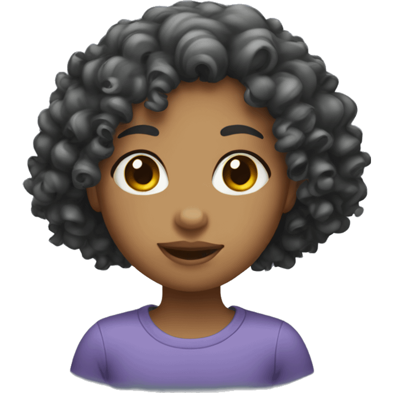 curly hair girl emoji