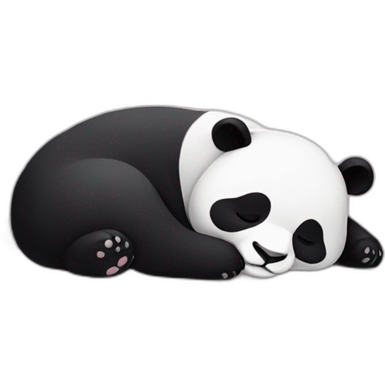 Panda sleeping on panda emoji