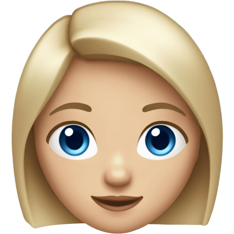 GIRL, BOB CUT, BLOND, Blue EYES, nordic emoji