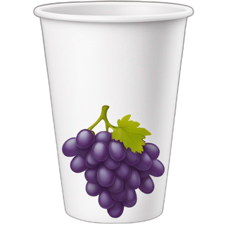 pure grape juice plastic white cup emoji