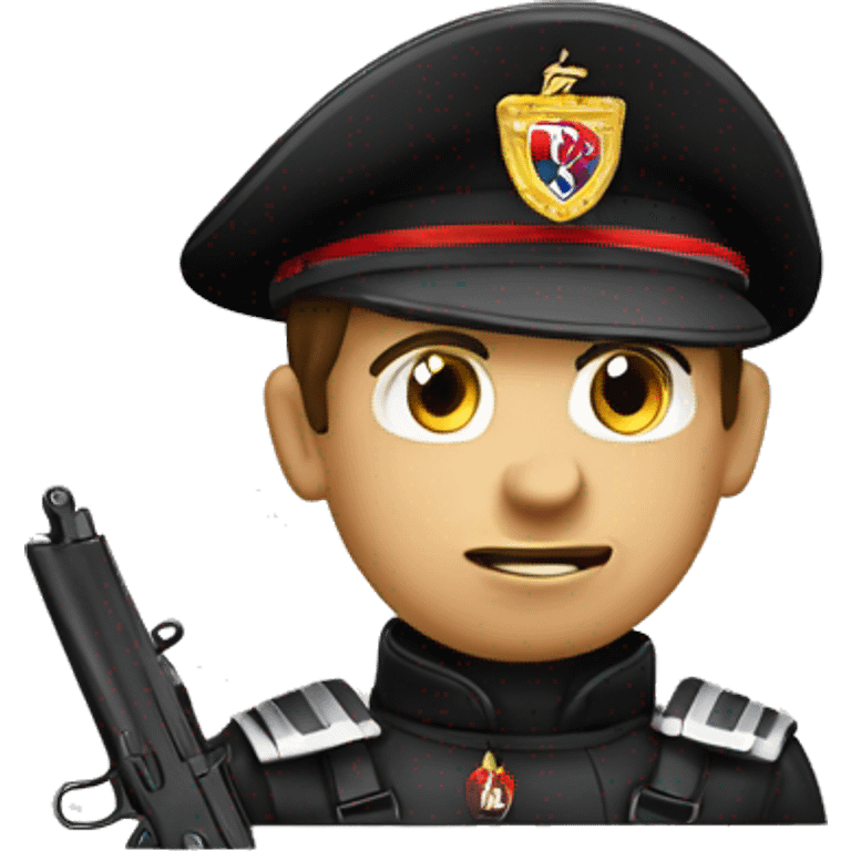 Create an emoji for rappresent "Arma dei Carabinieri", without show guns  emoji