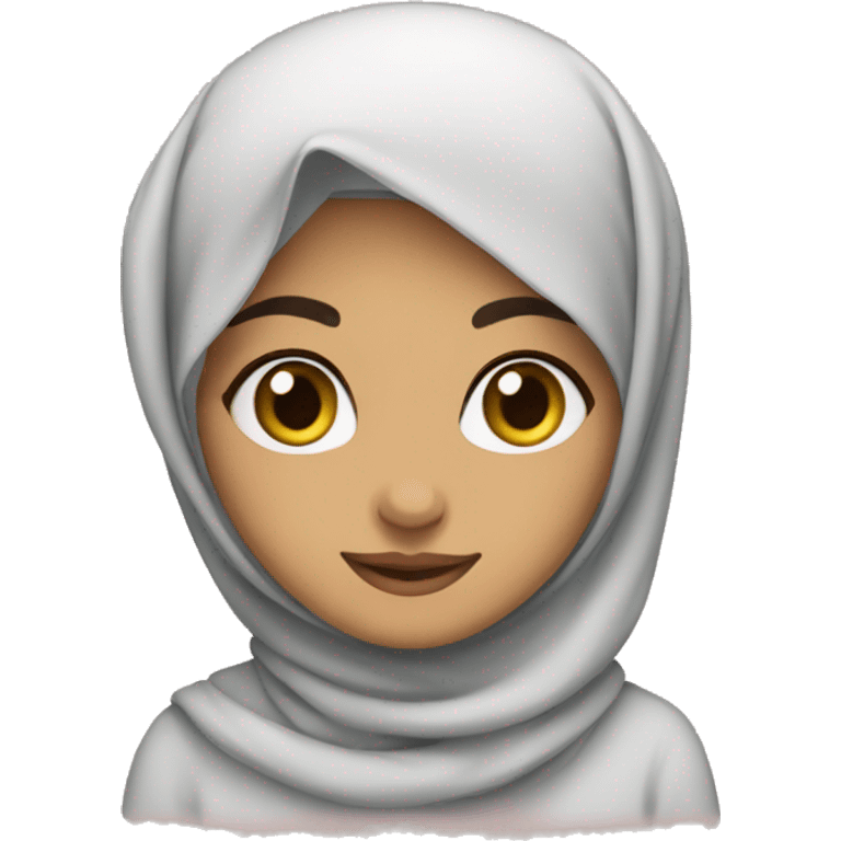 Cute Arab girl with hijab emoji