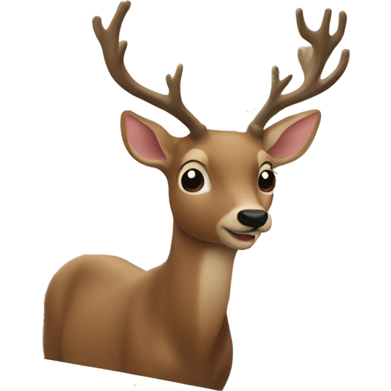 Deer at a residential house emoji