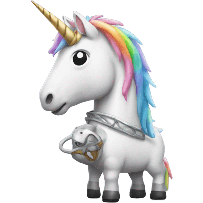 Unicorn holding a Stanley  emoji