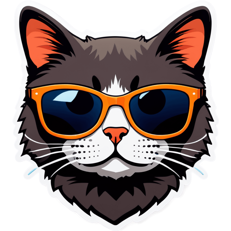 Cat with sunglasses emoji