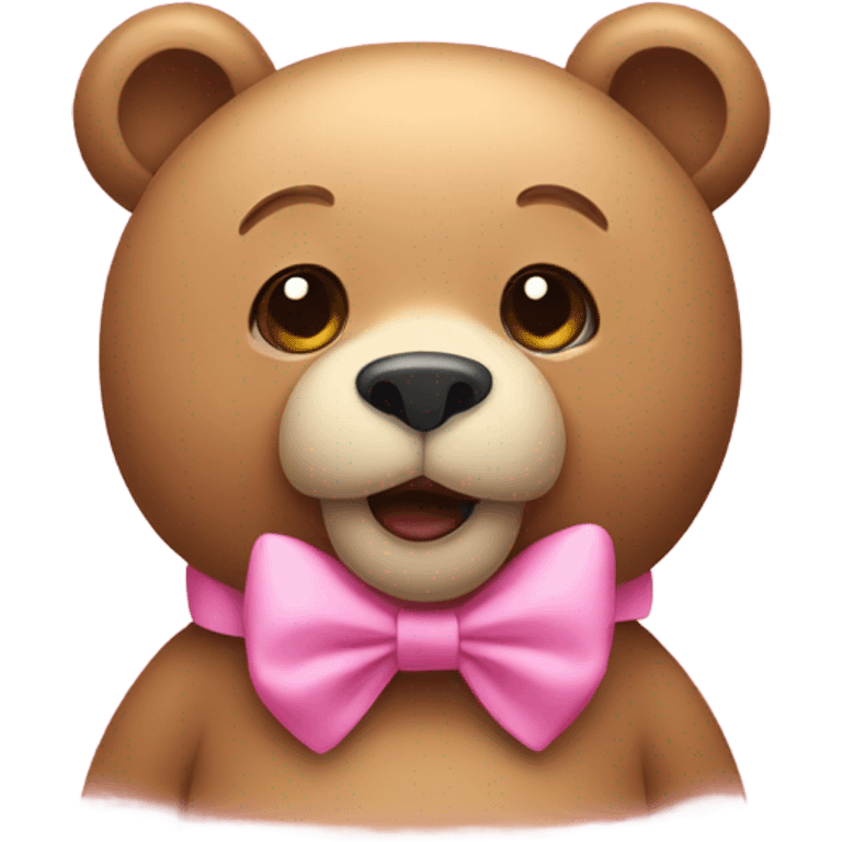 Bear with a pink bow emoji