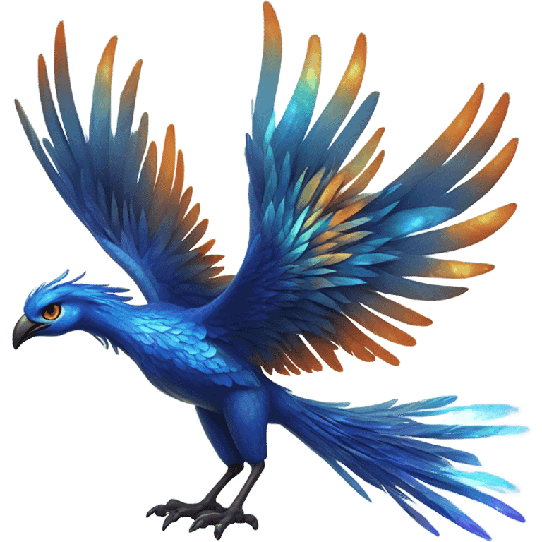 Blue phoenix emoji