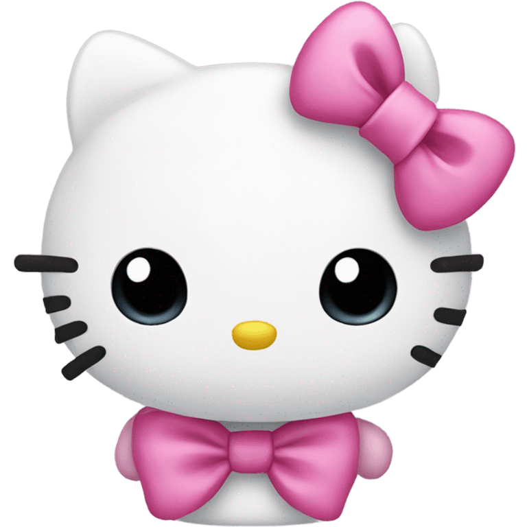 Hello kitty with pink bow emoji