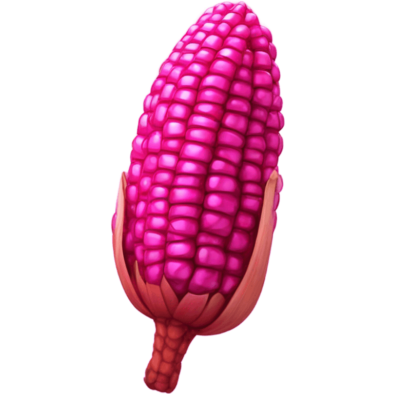 HOT PINK CORN with GLITTER emoji