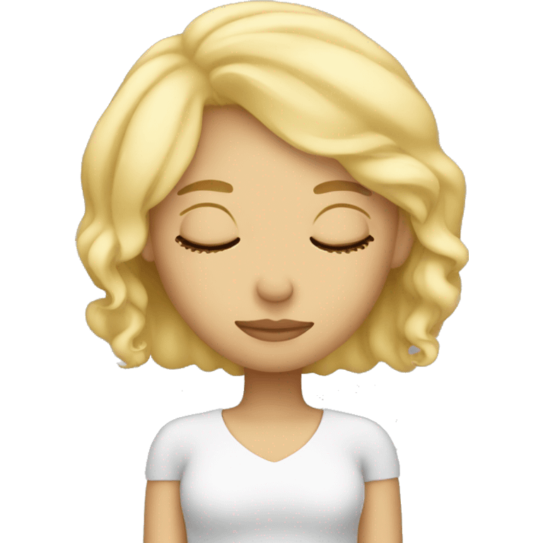 Blonde girl sleeping  emoji